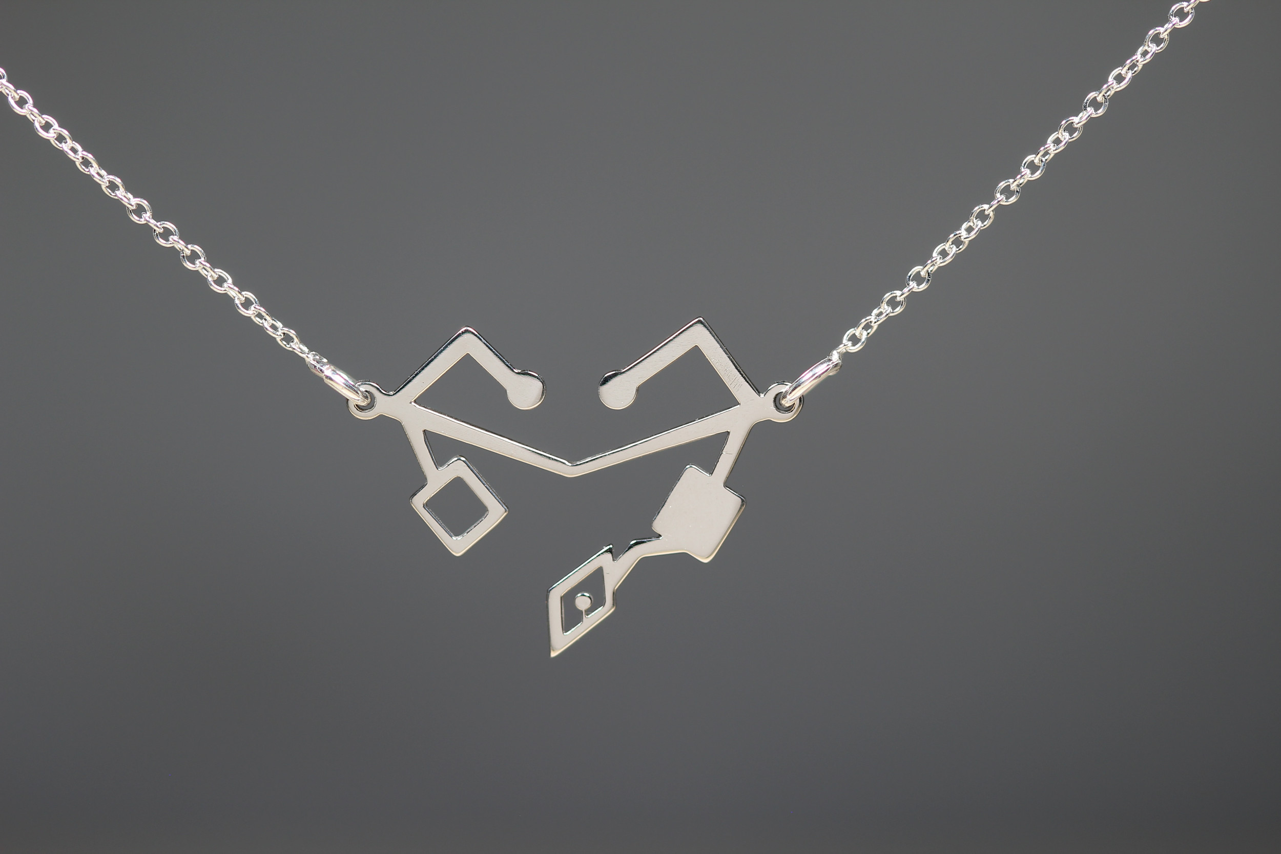 Handmade necklace in the shape of a heart